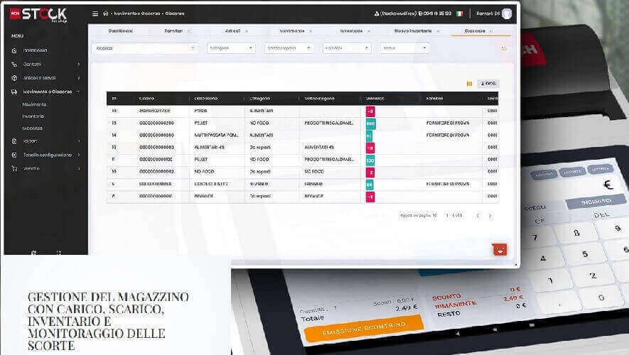 SOFTWARE GESTIONALE IN CLOUD RCH STOCK FOR SHOP PER NEGOZI RETAIL COMMERCIO FERRAMENTE ABBIGLIAMENTO CALZATURE CARTOLERIE CAMF VENDITA ASSISTENZA BRESCIA E PROVINCIA